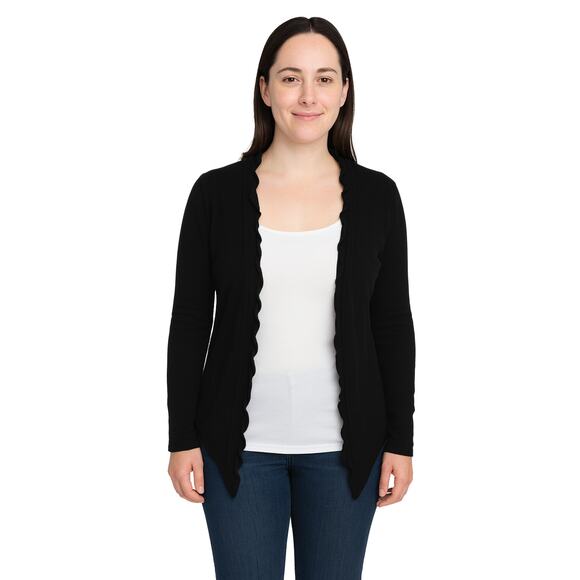 Cortefiel Women's Black Lightweight Open Cardigan Size Large - Picture 1 of 6